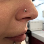 nose piercing with a neometal top